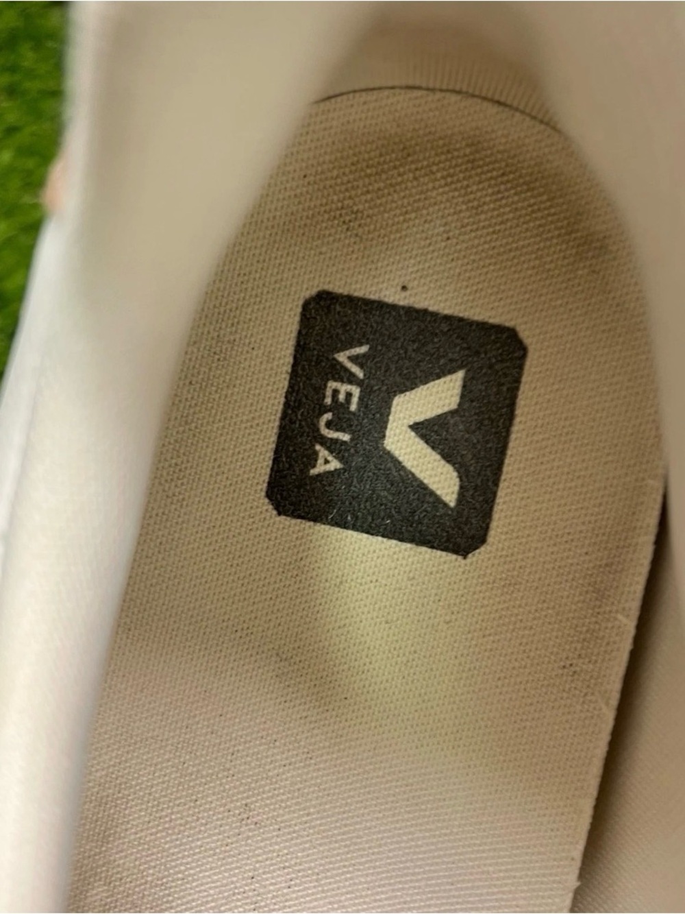 Veja White Sneakers with Gold V Logo - Picture 6 of 7